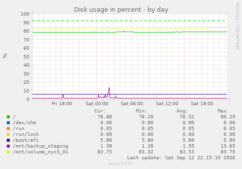 Disk usage in percent